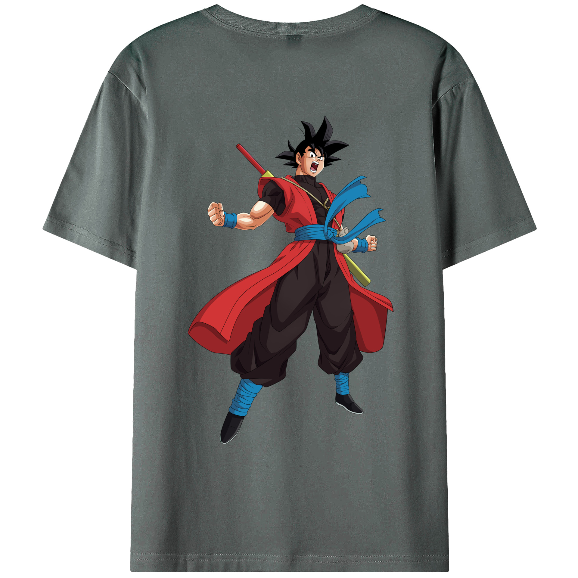 （画像用） ドラゴンボール 孫悟空（そん ごくう）Son Goku カカロット DRAGON BALL Kakarotto 綿100％ メンズ半袖Tシャツ（バックプリント） 通気性